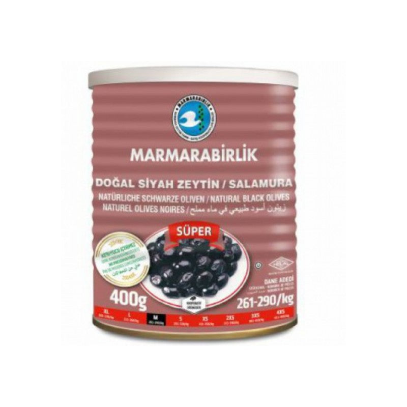 Marmarabirlik Magos fekete olívabogyó 400g - M méret