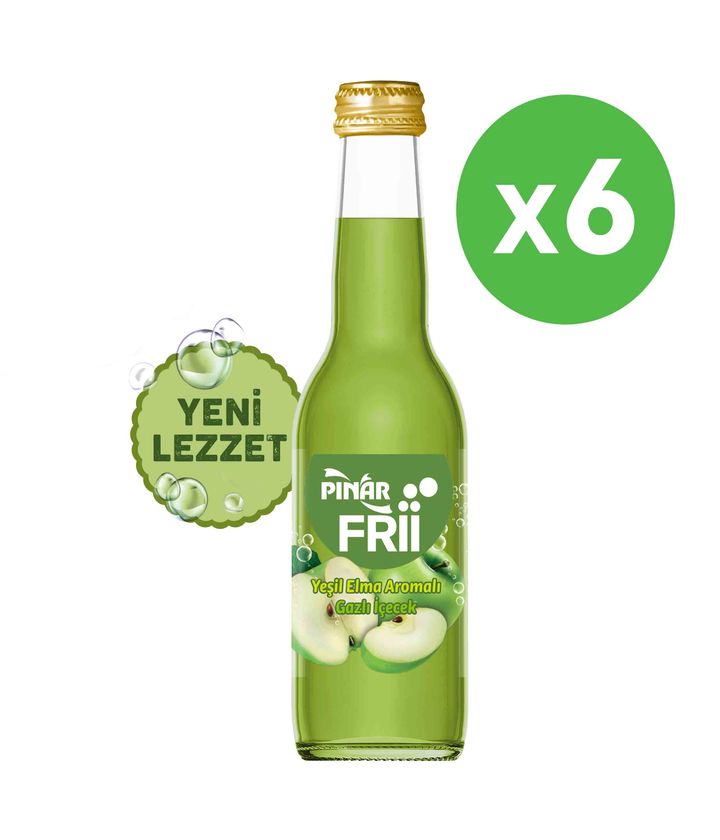 Pınar Frii Zöld Alma ízű Szénsavas ital 6x250ml