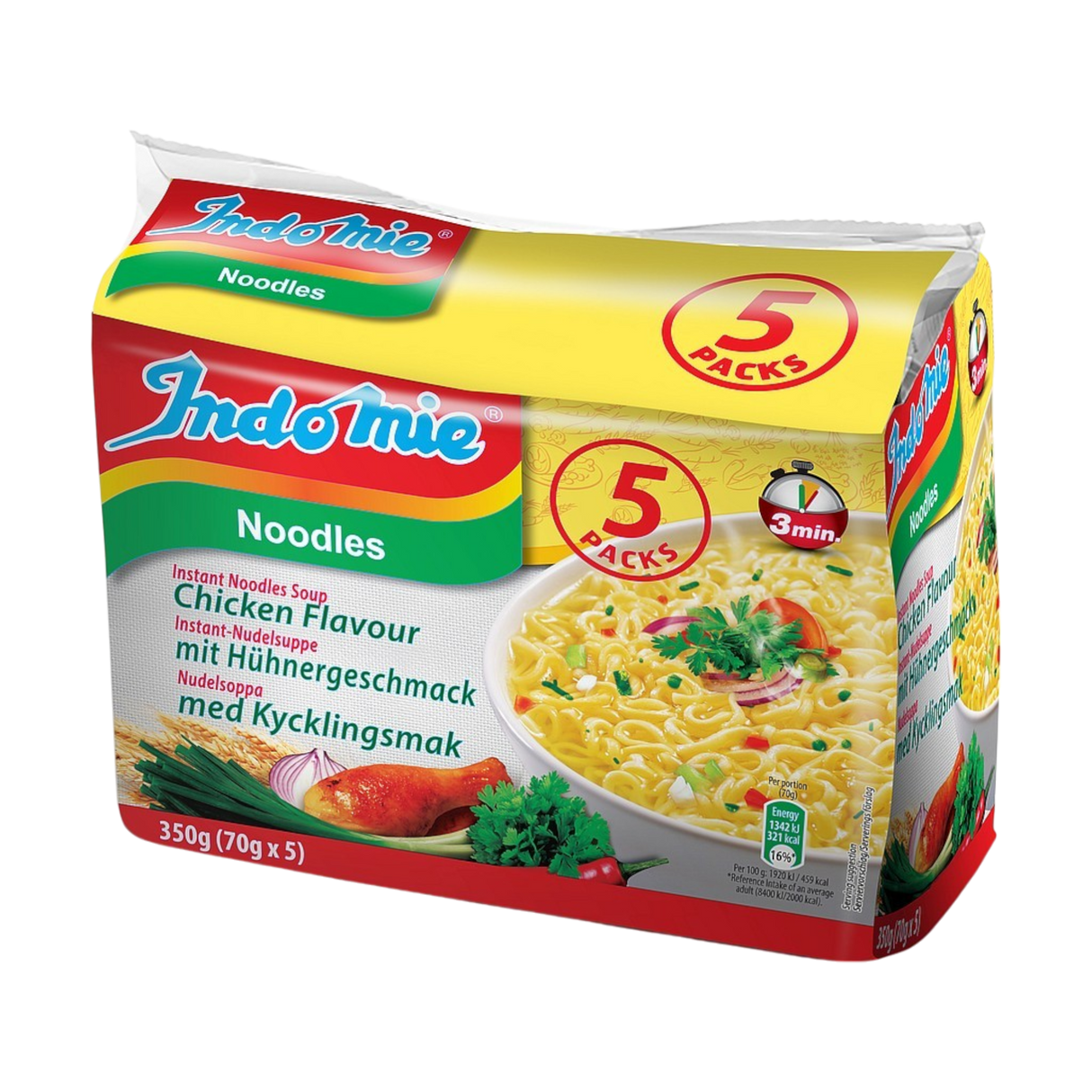 Indomie Noodles - Csirke ízű instant leves - 5x70g