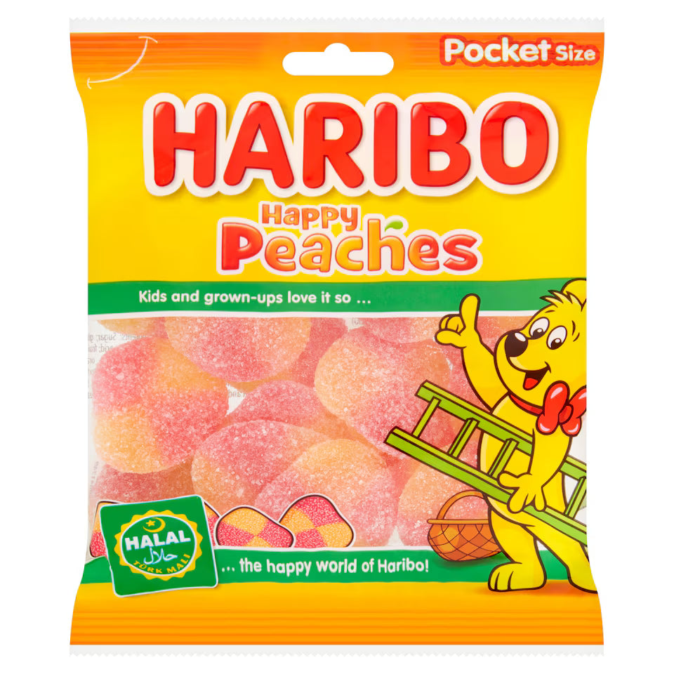 Haribo halal Peaches- gumicukor 100g