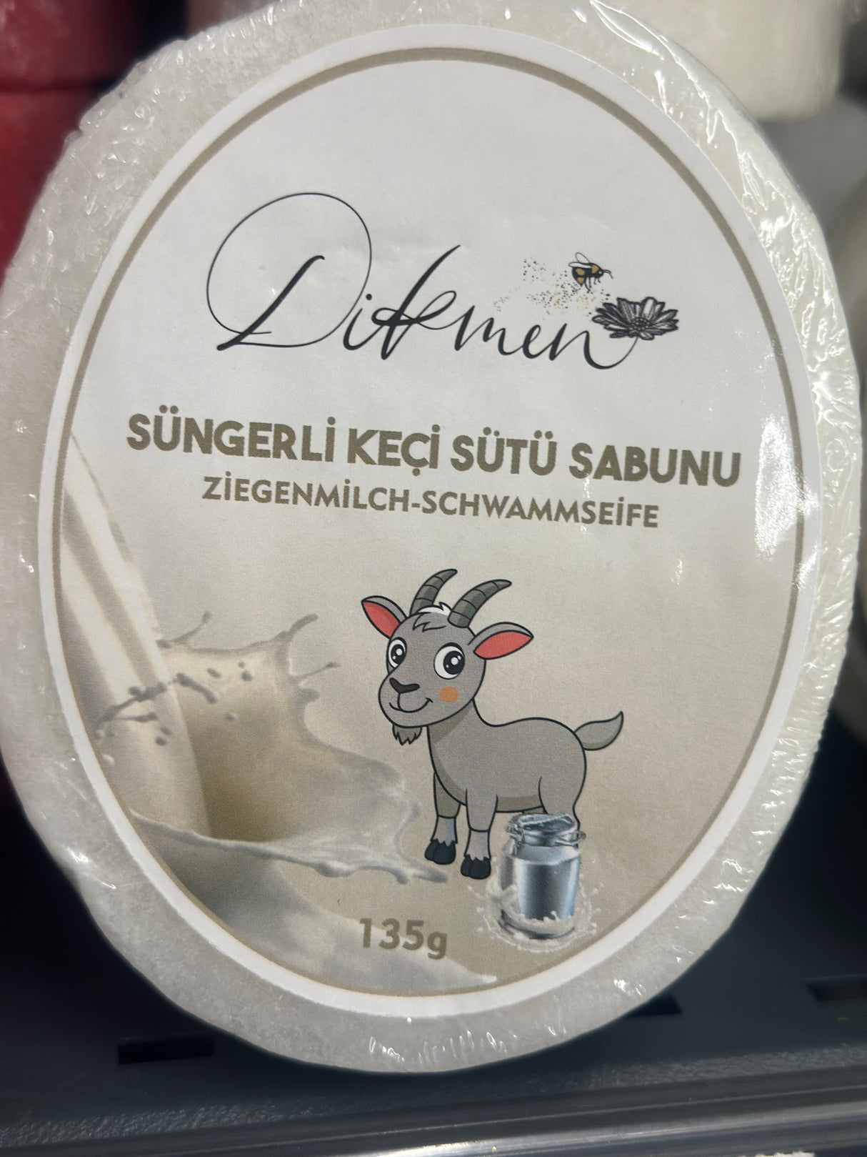 Dikmen Kecsketejes Szivacs szappan 135g
