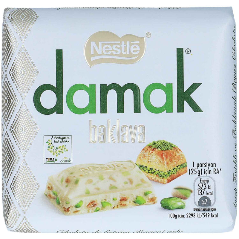 Nestle Damak baklavás fehércsokoládé 100g