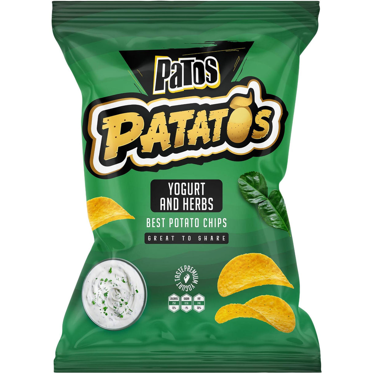 Patos joghurt-zöld fűszeres ízű chips 110g