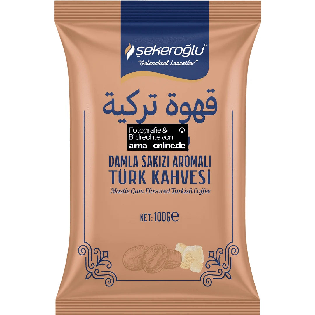 Sekeroglu őrölt török kávé mastyks aroma ízesítéssel 100g
