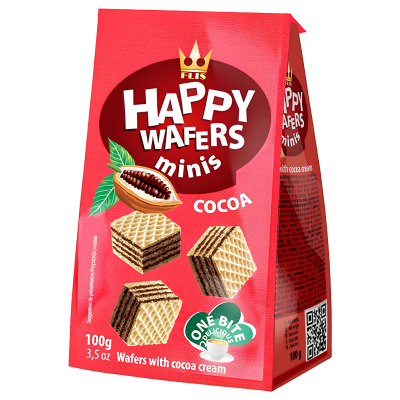 Happy waffers kakaókrémes ostya 100g