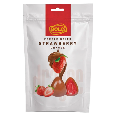 Bolci tejcsokoládéval bevont eper 80g