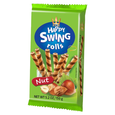 Happy waffers mogyorókrémes ostyarúd 150g